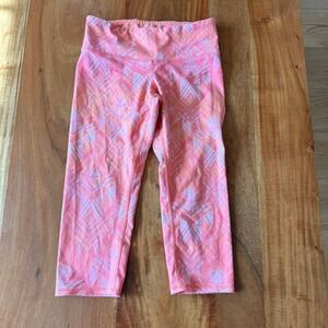 Alo Women's Guava Indio Geometric Colorway capri Leggings‎ Size XS